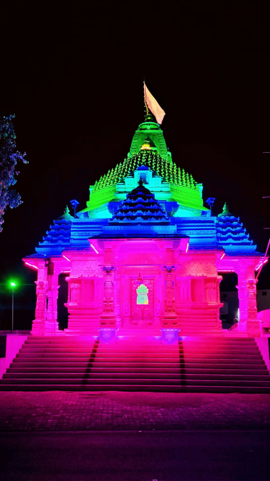 Hori Hanuman Ji Tirth Dham — RGB Temple Illumination